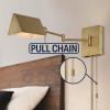 JONATHAN Y JYL6015B Arlo 22″ 1-Light Single Swing Arm Plug-in/Hardwired Iron LED Wall Sconce, Pull-Chain, USB Charging Port, Traditional, Farmhouse, Modern for Bedroom, Living Room, Brass Gold(Brass Gold)