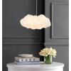 JONATHAN Y JYL9073A Zephyr 23″ 2-Light Modern Contemporary Silk LED Cloud Pendant Bohemian, Minimalist, Coastal Bedroom Living Room, White