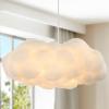 JONATHAN Y JYL9073A Zephyr 23″ 2-Light Modern Contemporary Silk LED Cloud Pendant Bohemian, Minimalist, Coastal Bedroom Living Room, White