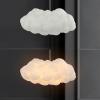 JONATHAN Y JYL9073A Zephyr 23″ 2-Light Modern Contemporary Silk LED Cloud Pendant Bohemian, Minimalist, Coastal Bedroom Living Room, White