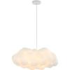JONATHAN Y JYL9073A Zephyr 23″ 2-Light Modern Contemporary Silk LED Cloud Pendant Bohemian, Minimalist, Coastal Bedroom Living Room, White