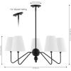 JONATHAN Y JYL7912A Skylar 32″ 5-Light Classic Minimalist Iron Inverted Gourd LED Chandelier, Black for Kitchen, Small Dining Room, Bedroom and Foyer