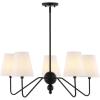 JONATHAN Y JYL7912A Skylar 32″ 5-Light Classic Minimalist Iron Inverted Gourd LED Chandelier, Black for Kitchen, Small Dining Room, Bedroom and Foyer