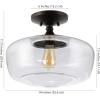 JONATHAN Y JYL7517A Marfa 14″ Glass Iron Farmhouse Modern LED Flush Mount, Bohemian, Cottage, Rustic, Industrial, Dimmable, 2700K Cozy Warm Light Kitchen Hallway Bathroom Stairwell, Oil Rubbed Bronze(Oil-Rubbed Bronze)