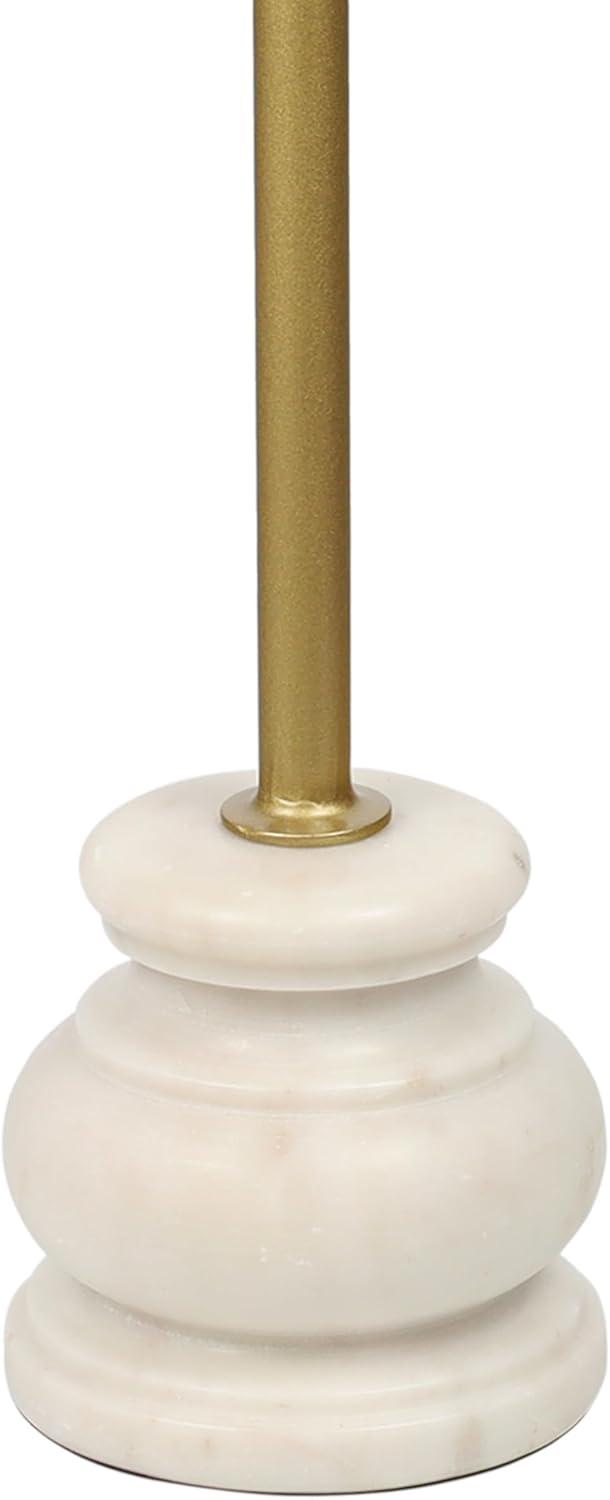 imageJONATHAN Y END3000A Colby 245quot Classic Cottage WoodMetal Drink Table and Decorative End Table with Quatrefoil Top and White Marble Base for Living Room Bedroom Office Bathroom NaturalBlackDark BrownGoldWhite