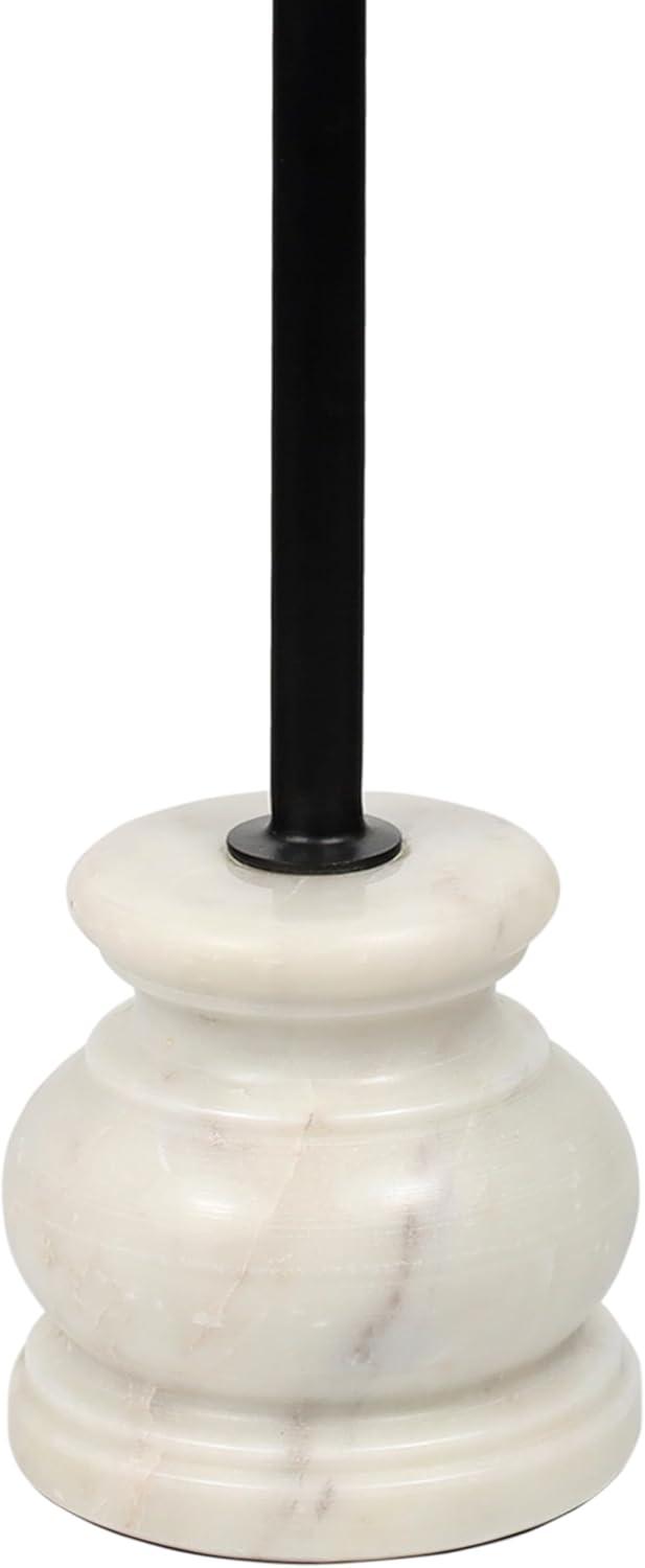 imageJONATHAN Y END3000A Colby 245quot Classic Cottage WoodMetal Drink Table and Decorative End Table with Quatrefoil Top and White Marble Base for Living Room Bedroom Office Bathroom NaturalBlackNaturalBlackWhite