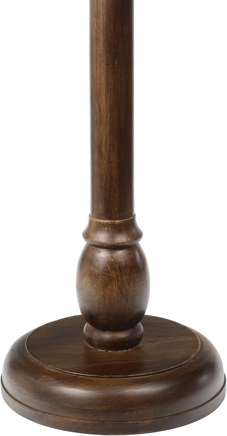 imageJONATHAN Y END3006A Leopold 245quot Cottage Designer Mango Wood Pedestal Round Drink Table and Decorative End Table for Living Room Bedroom Office Bathroom NaturalDark Brown