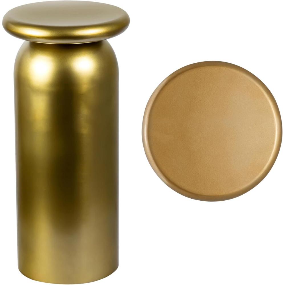 imageJONATHAN Y END1008D Miles 2275quot MidCentury Modern Metal Sleek Cylinder Drink Table and Decorative End Table for Living Room Bedroom Office Bathroom NavyGold