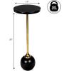 JONATHAN Y END1005B Evelyn 26″ Modern Glam Metal/Resin Mosaic Top Pedestal Drink Table and Decorative End Table for Living Room, Bedroom, Office, Bathroom, Black/Gold(Black/Gold)