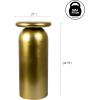 JONATHAN Y END1008D Miles 22.75″ Mid-Century Modern Metal Sleek Cylinder Drink Table and Decorative End Table for Living Room, Bedroom, Office, Bathroom, Navy(Gold)
