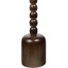 JONATHAN Y END3002A Turner 24.5″ Designer Cottage Spindle Wood Column Drink Table and Decorative End Table with White Marble Round Top for Living Room, Bedroom, Office, Bathroom, Natural(Dark Brown/Beige/Gray)