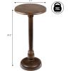 JONATHAN Y END3006A Leopold 24.5″ Cottage Designer Mango Wood Pedestal Round Drink Table and Decorative End Table for Living Room, Bedroom, Office, Bathroom, Natural(Dark Brown)
