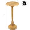 JONATHAN Y END3006A Leopold 24.5″ Cottage Designer Mango Wood Pedestal Round Drink Table and Decorative End Table for Living Room, Bedroom, Office, Bathroom, Natural(Natural)