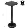 JONATHAN Y END3006A Leopold 24.5″ Cottage Designer Mango Wood Pedestal Round Drink Table and Decorative End Table for Living Room, Bedroom, Office, Bathroom, Natural(Black)