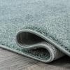 JONATHAN Y Haze Solid Low-Pile Aqua Blue 5×5 Square Indoor Area Rug, Coastal,Bohemian,Minimalist,Classic, Easy-Cleaning for Living Room,Bedroom,Kitchen,Pet Friendly,Non-Shedding (SEU100S-5SQ)