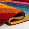 JONATHAN Y Retro Rainbow Stripe Indoor Area Rug 8×10, Red/Gold/Cream, Contemporary, Casual, Coastal, Easy-Cleaning for Living Room, Bedroom, Kitchen, Pet Friendly, Non-Shedding (DZC102C-8)(Multi Color)