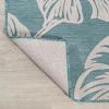 JONATHAN Y Two-Tone Monstera Leaf Indoor Outdoor Area Rug 8X10 Orange/Ivory, Tobago High-Low for Backyard, Patio, Porch, Easy-Cleaning, High Traffic, Pet-Friendly, Non-Shedding (HWC100A-8)(Blue/Ivory)