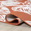 JONATHAN Y Two-Tone Monstera Leaf Indoor Outdoor Area Rug 8X10 Orange/Ivory, Tobago High-Low for Backyard, Patio, Porch, Easy-Cleaning, High Traffic, Pet-Friendly, Non-Shedding (HWC100A-8)(Orange/Ivory)