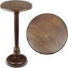 JONATHAN Y END3006A Leopold 24.5″ Cottage Designer Mango Wood Pedestal Round Drink Table and Decorative End Table for Living Room, Bedroom, Office, Bathroom, Natural(Dark Brown)