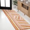JONATHAN Y Retro Rainbow Stripe Indoor Area Rug 8×10, Red/Gold/Cream, Contemporary, Casual, Coastal, Easy-Cleaning for Living Room, Bedroom, Kitchen, Pet Friendly, Non-Shedding (DZC102C-8)(Red/Gold/Cream)