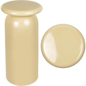 JONATHAN Y END1008D Miles 22.75″ Mid-Century Modern Metal Sleek Cylinder Drink Table and Decorative End Table for Living Room, Bedroom, Office, Bathroom, Navy(Almond)