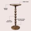 JONATHAN Y END3007B Augustus 24.5″ Cottage Classic Spindle Wood Pedestal Round Drink Table and Decorative End Table for Living Room, Bedroom, Office, Bathroom, Dark Brown(Dark Brown)
