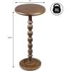 JONATHAN Y END3007B Augustus 24.5″ Cottage Classic Spindle Wood Pedestal Round Drink Table and Decorative End Table for Living Room, Bedroom, Office, Bathroom, Dark Brown(Dark Brown)