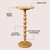 JONATHAN Y END3007B Augustus 24.5″ Cottage Classic Spindle Wood Pedestal Round Drink Table and Decorative End Table for Living Room, Bedroom, Office, Bathroom, Dark Brown(Natural)