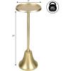 JONATHAN Y END4007A Irida 24″ Art Deco Designer Pedestal Drink Table and Decorative End Table with Hammered Round Top and Bell Base for Living Room, Bedroom, Office, Bathroom, Antique Gold(Antique Gold)