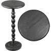 JONATHAN Y END3007B Augustus 24.5″ Cottage Classic Spindle Wood Pedestal Round Drink Table and Decorative End Table for Living Room, Bedroom, Office, Bathroom, Dark Brown(Black)
