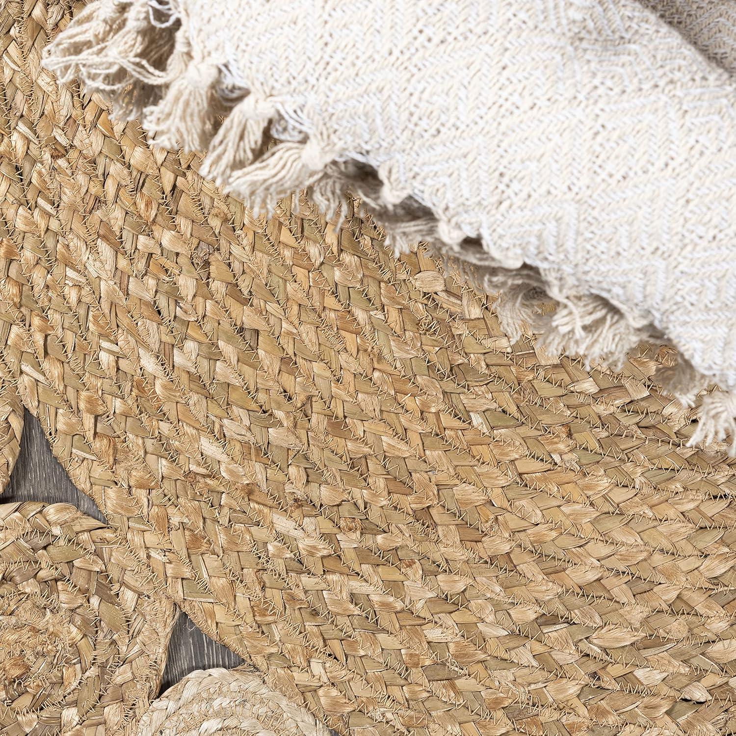 imageJONATHAN Y Eden Jute Hippie Circle Natural 5 Round Indoor Area Rug NaturalFibers Geometric EasyCleaning for Living Room Bedroom Kitchen Pet Friendly NonShedding RNF102A5R6 Round
