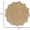 JONATHAN Y Eden Jute Hippie Circle Natural 5′ Round Indoor Area Rug, Natural-Fibers, Geometric, Easy-Cleaning for Living Room, Bedroom, Kitchen, Pet Friendly, Non-Shedding (RNF102A-5R)(3′ (Round))