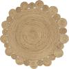JONATHAN Y Eden Jute Hippie Circle Natural 5′ Round Indoor Area Rug, Natural-Fibers, Geometric, Easy-Cleaning for Living Room, Bedroom, Kitchen, Pet Friendly, Non-Shedding (RNF102A-5R)(8′ (Round))
