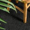 JONATHAN Y Zara Braided Jute Blue 5′ Round Indoor Area Rug, Casual, Classic, Coastal, Cottage, Easy-Cleaning for Living Room, Bedroom, Kitchen, Pet Friendly, Non-Shedding (RNF116C-5R)(Black)