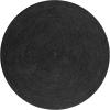 JONATHAN Y Zara Braided Jute Blue 5′ Round Indoor Area Rug, Casual, Classic, Coastal, Cottage, Easy-Cleaning for Living Room, Bedroom, Kitchen, Pet Friendly, Non-Shedding (RNF116C-5R)(Black)