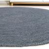 JONATHAN Y Zara Braided Jute Blue 5′ Round Indoor Area Rug, Casual, Classic, Coastal, Cottage, Easy-Cleaning for Living Room, Bedroom, Kitchen, Pet Friendly, Non-Shedding (RNF116C-5R)(Blue)