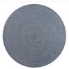 JONATHAN Y Zara Braided Jute Blue 5′ Round Indoor Area Rug, Casual, Classic, Coastal, Cottage, Easy-Cleaning for Living Room, Bedroom, Kitchen, Pet Friendly, Non-Shedding (RNF116C-5R)(Blue)