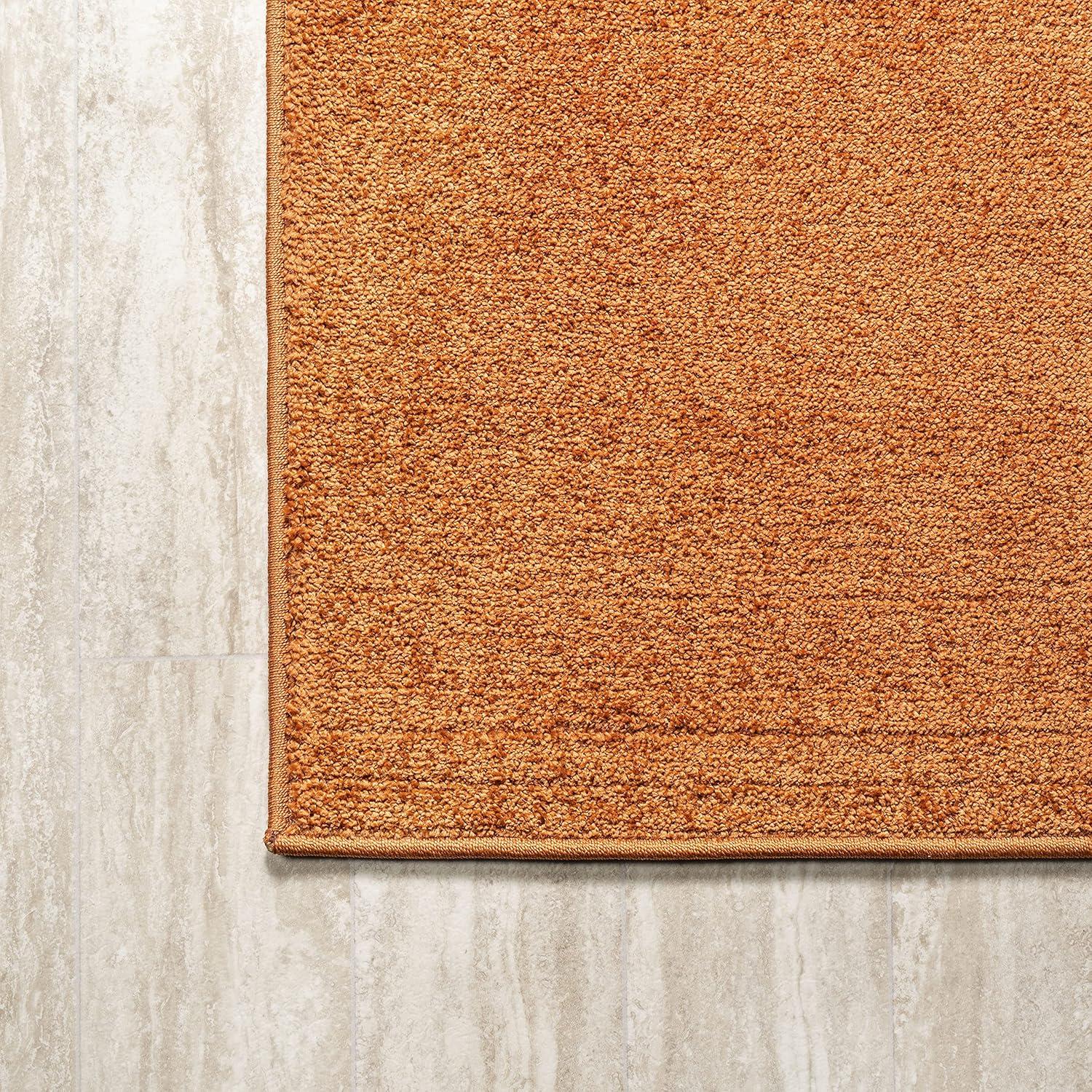 imageJONATHAN Y Haze Solid LowPile Orange Indoor Area Rug 3x5 CoastalBohemianMinimalistClassic EasyCleaning for Living RoomBedroomKitchenPet FriendlyNonShedding SEU100M3