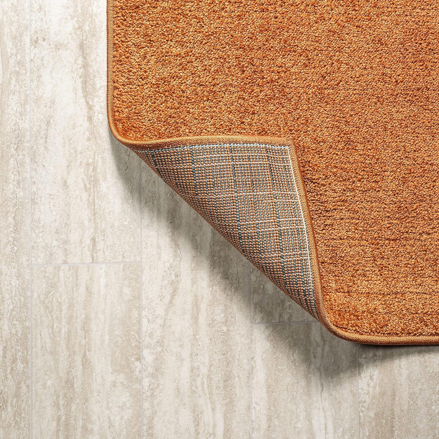 imageJONATHAN Y Haze Solid LowPile Orange Indoor Area Rug 3x5 CoastalBohemianMinimalistClassic EasyCleaning for Living RoomBedroomKitchenPet FriendlyNonShedding SEU100M3