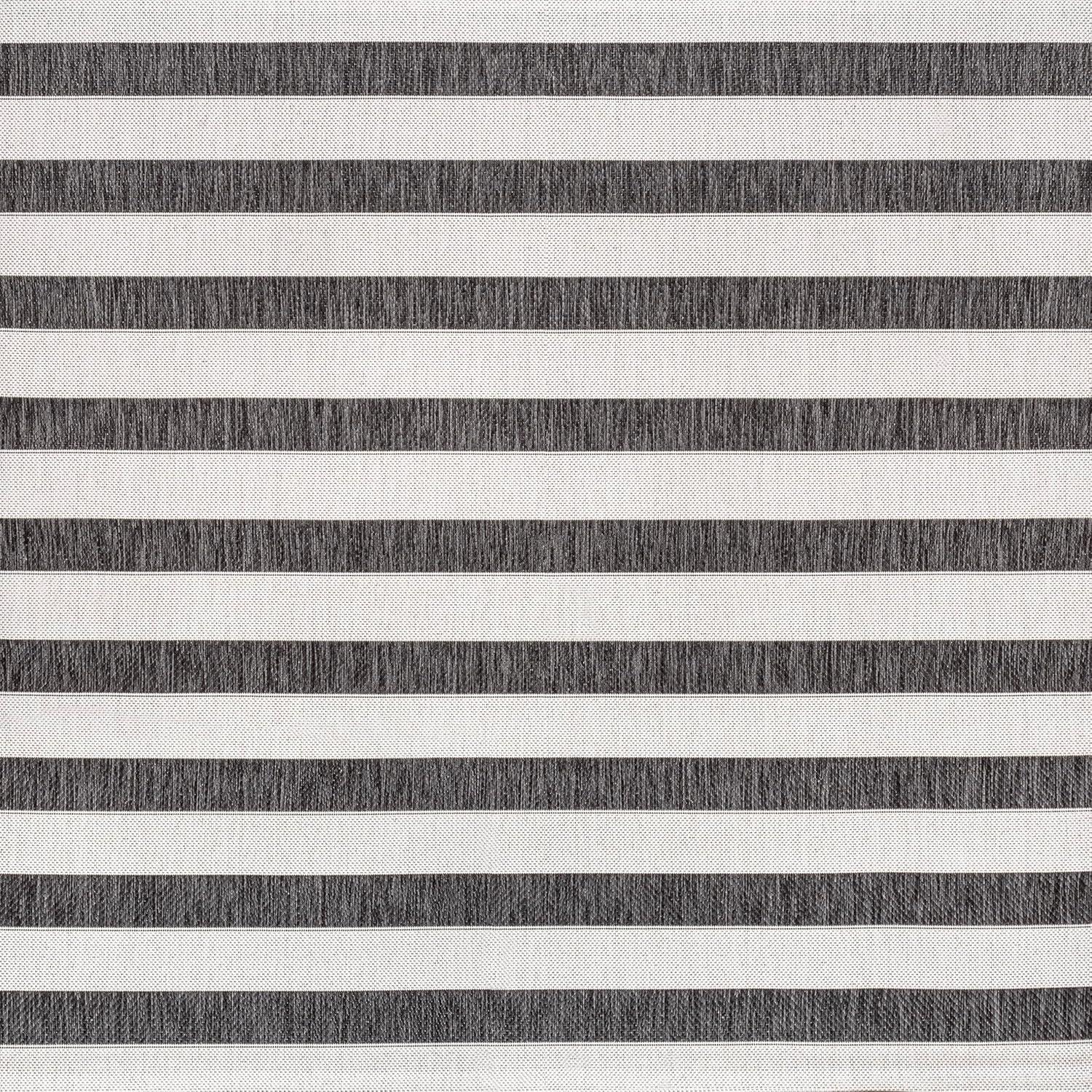 imageJONATHAN Y Wide Stripe Indoor Outdoor Area Rug 3X5 BeigeBrown Aveiro for Backyard Patio Porch EasyCleaning High Traffic PetFriendly NonShedding SMB112A3BlackCream