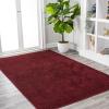 JONATHAN Y Haze Solid Low-Pile Dark Red Indoor Area Rug 3×5, Coastal,Bohemian,Minimalist,Classic, Easy-Cleaning for Living Room,Bedroom,Kitchen,Pet Friendly,Non-Shedding (SEU100Q-3)