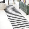 JONATHAN Y Wide Stripe Indoor Outdoor Area Rug 3X5 Beige/Brown, Aveiro for Backyard, Patio, Porch, Easy-Cleaning, High Traffic, Pet-Friendly, Non-Shedding (SMB112A-3)(Black/Cream)