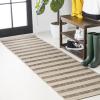 JONATHAN Y Wide Stripe Indoor Outdoor Area Rug 3X5 Beige/Brown, Aveiro for Backyard, Patio, Porch, Easy-Cleaning, High Traffic, Pet-Friendly, Non-Shedding (SMB112A-3)(Beige/Brown)