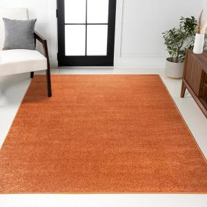 JONATHAN Y Haze Solid Low-Pile Orange Indoor Area Rug 3×5, Coastal,Bohemian,Minimalist,Classic, Easy-Cleaning for Living Room,Bedroom,Kitchen,Pet Friendly,Non-Shedding (SEU100M-3)
