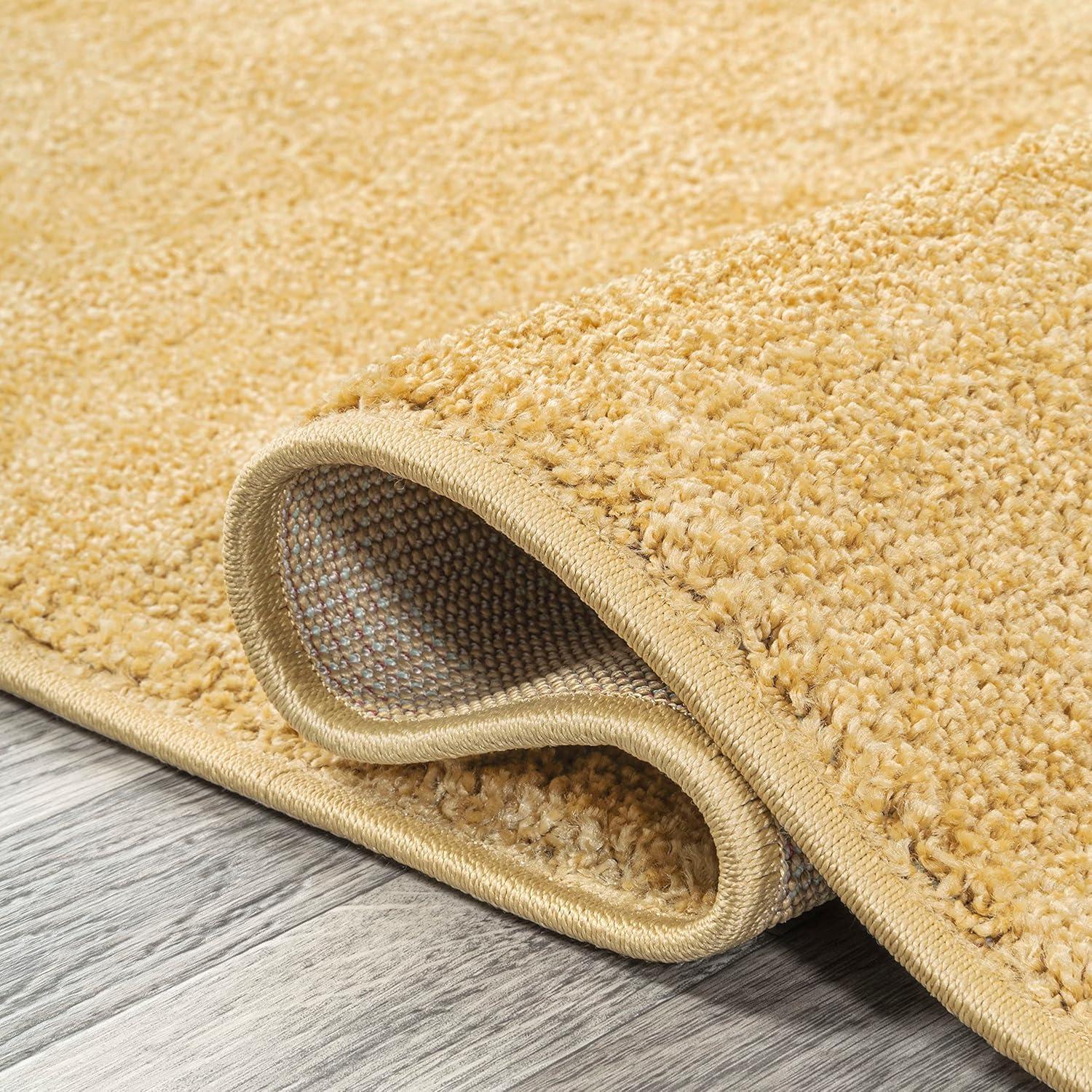 imageJONATHAN Y Haze Solid LowPile Mustard Indoor Area Rug 3x5 CoastalBohemianMinimalistClassic EasyCleaning for Living RoomBedroomKitchenPet FriendlyNonShedding SEU100B3