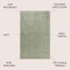 JONATHAN Y Haze Solid Low-Pile Green Indoor Area Rug 3×5, Coastal,Bohemian,Minimalist,Classic, Easy-Cleaning for Living Room,Bedroom,Kitchen,Pet Friendly,Non-Shedding (SEU100O-3)
