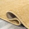 JONATHAN Y Haze Solid Low-Pile Mustard Indoor Area Rug 3×5, Coastal,Bohemian,Minimalist,Classic, Easy-Cleaning for Living Room,Bedroom,Kitchen,Pet Friendly,Non-Shedding (SEU100B-3)