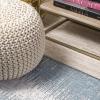 JONATHAN Y Scandi Border Indoor Outdoor Area Rug 3X5 Aqua/Ivory, Minimalist for Backyard, Patio, Porch, Easy-Cleaning, High Traffic, Pet-Friendly, Non-Shedding (SMB118A-3)(2’2″ x 10′ (Runner))