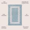 JONATHAN Y Scandi Border Indoor Outdoor Area Rug 3X5 Aqua/Ivory, Minimalist for Backyard, Patio, Porch, Easy-Cleaning, High Traffic, Pet-Friendly, Non-Shedding (SMB118A-3)(3’1″ x 5′ (Rectangular))