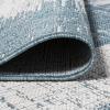 JONATHAN Y Scandi Border Indoor Outdoor Area Rug 3X5 Aqua/Ivory, Minimalist for Backyard, Patio, Porch, Easy-Cleaning, High Traffic, Pet-Friendly, Non-Shedding (SMB118A-3)(3’11” x 6′ (Rectangular))